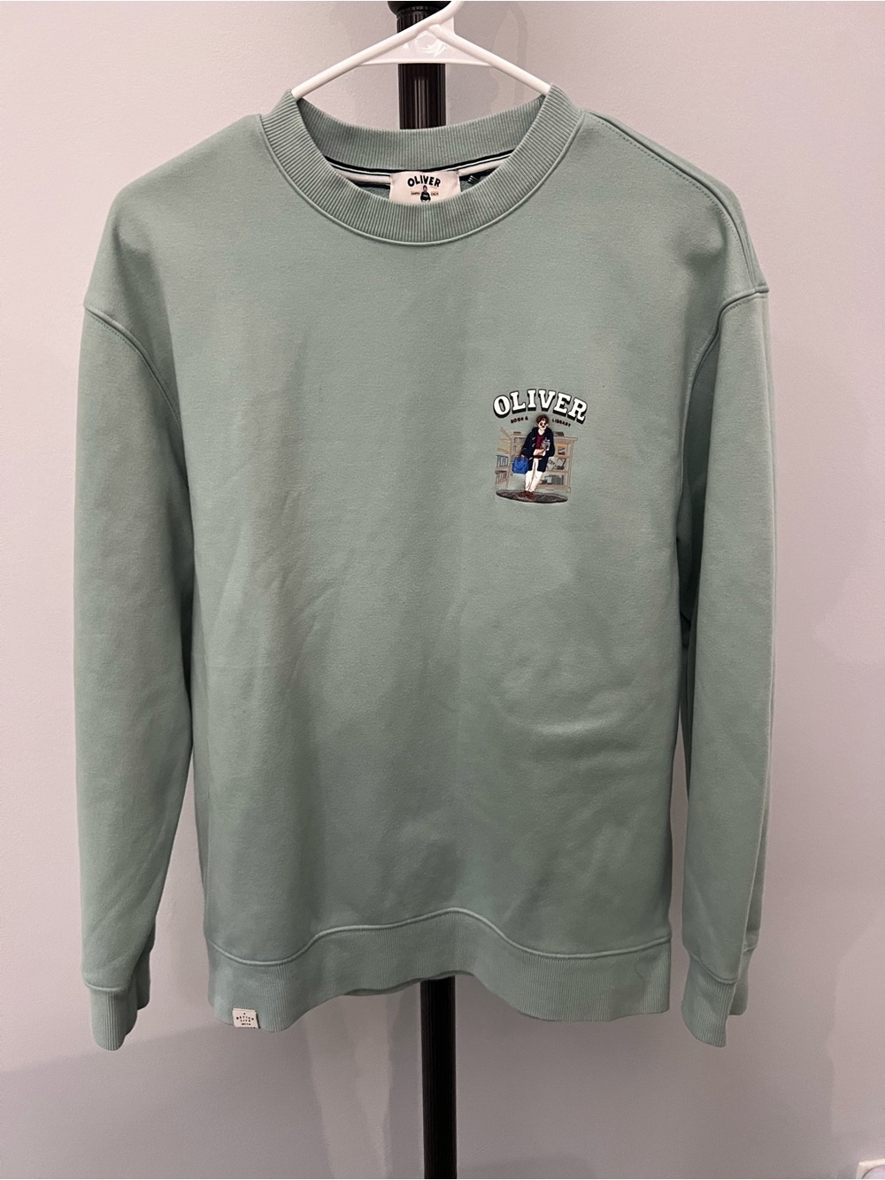 Vintage Preppy Oliver Crewneck Sweatshirt in Sage Green Size M/L